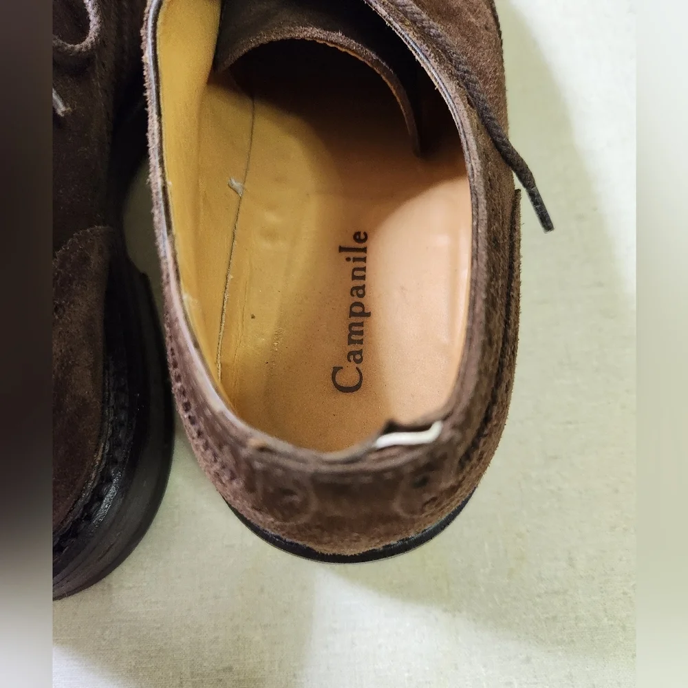 Campanile Brown Suede Men's Lace Up Oxfords, Size 10